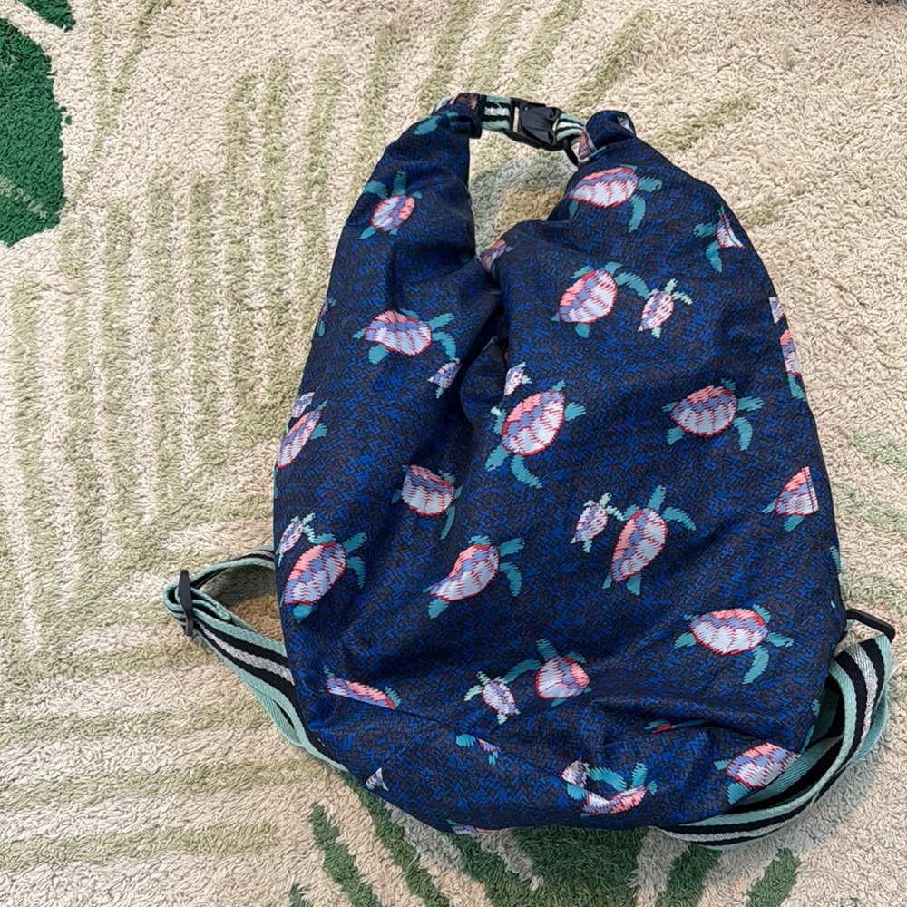 Vera Bradley Blue Floral  Backpack with clasp